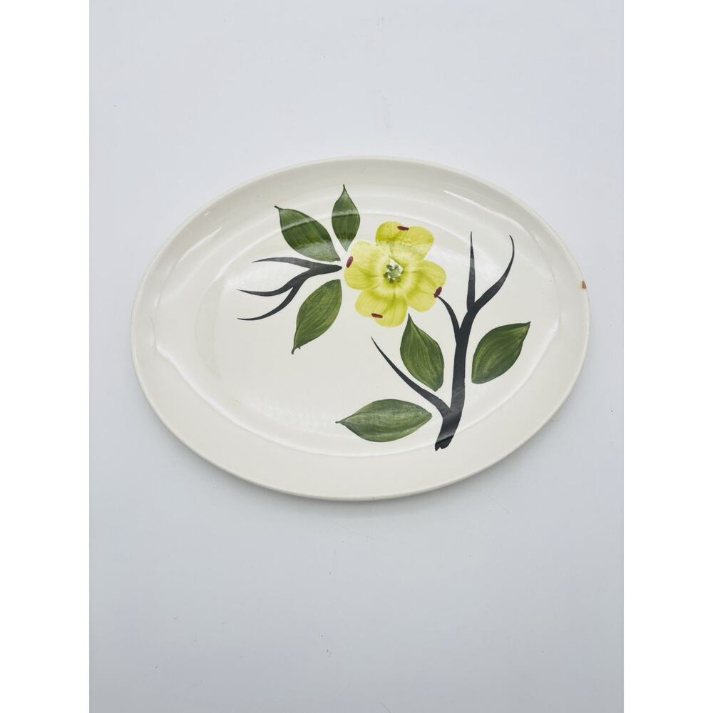 Vintage Stetson Dixie Dogwood By Joni 11.5" Oval Platter Hand Painted Floral